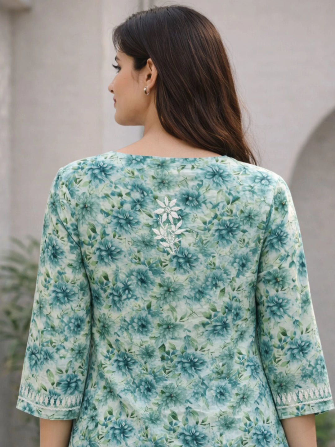Chahat Green Mul Kurta