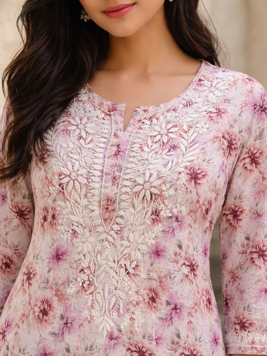 Chahat Pink Mul Kurta