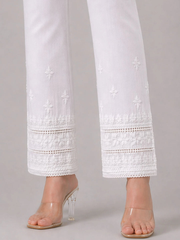 Cutwork Cigarette Pants