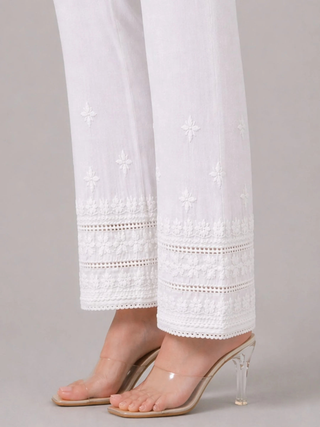Cutwork Cigarette Pants