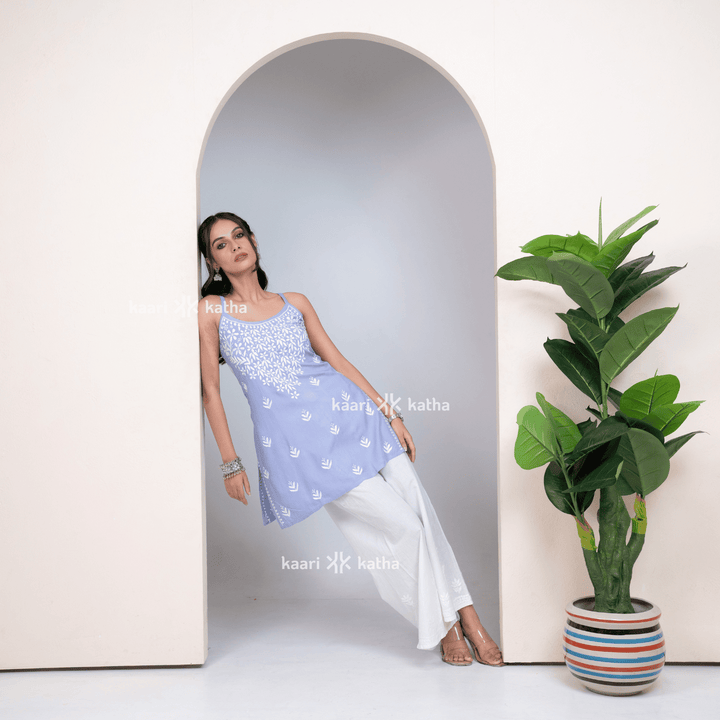 Geet Lavender Rayon Kurti