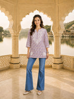 Inaya Lavender Mul Kurta