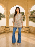 Inaya Desert Yellow Mul Kurta