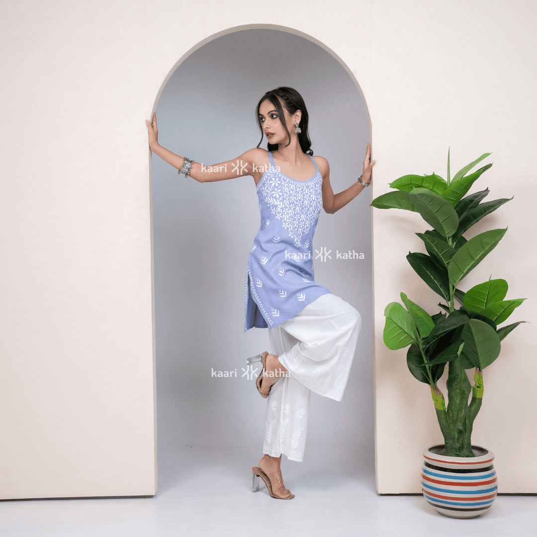 Geet Lavender Rayon Kurti