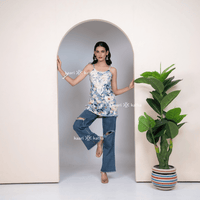 Poo Blue Rayon Kurti