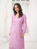 Roshni Purple Chanderi Kurta