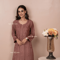 Meera Brown Muslin Kurta