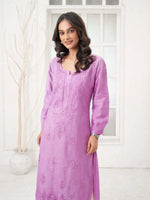 Roshni Purple Chanderi Kurta
