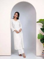 Meera White Muslin Kurta