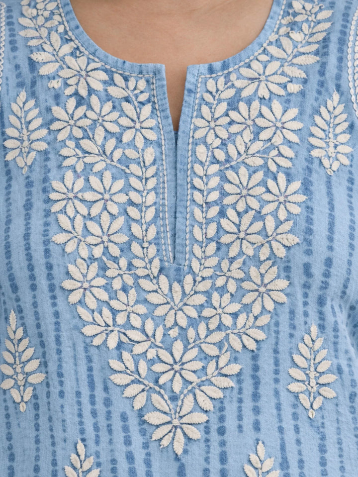 Asha Blue Mul Kurta