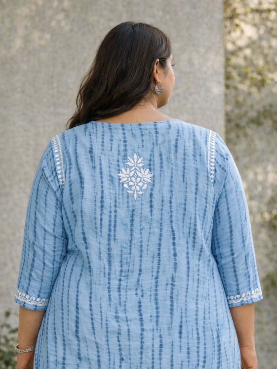 Asha Blue Mul Kurta