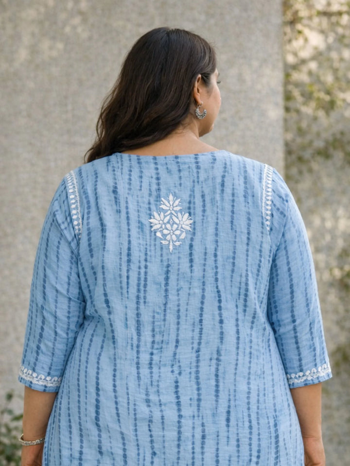 Asha Blue Mul Kurta