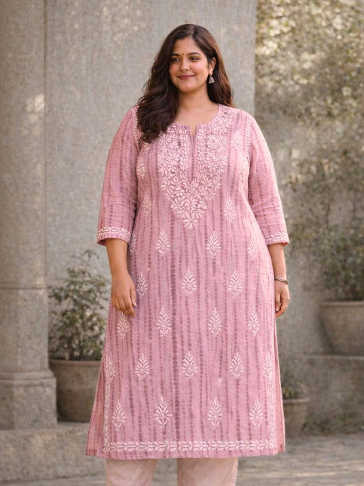 Asha Pink Mul Kurta