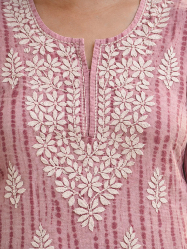 Asha Pink Mul Kurta
