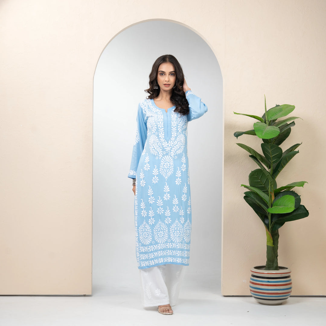 The OG Blue Modal Kurta Kaari Katha The OG Blue Modal Kurta Kaari Katha
