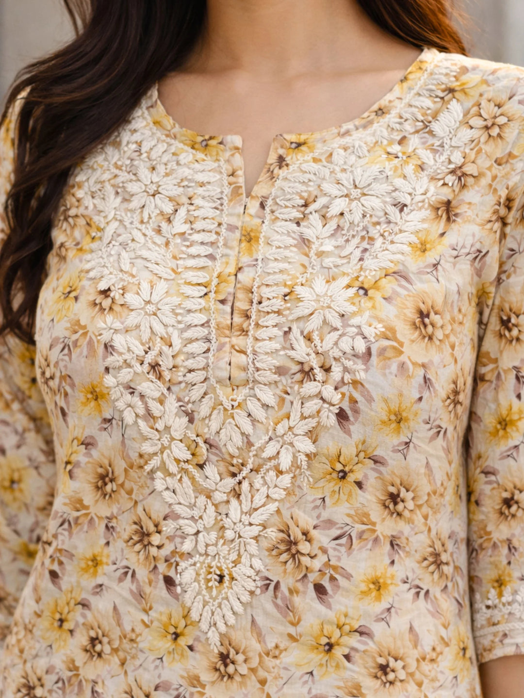 Chahat Yellow Mul Kurta