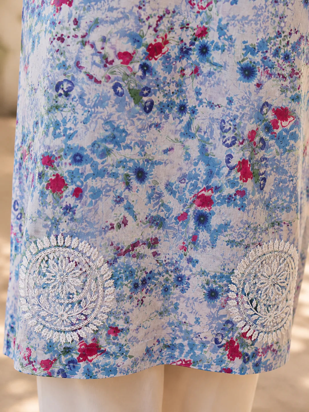 Khusboo Blue Mul Kurta