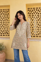 Inaya Desert Yellow Mul Kurta