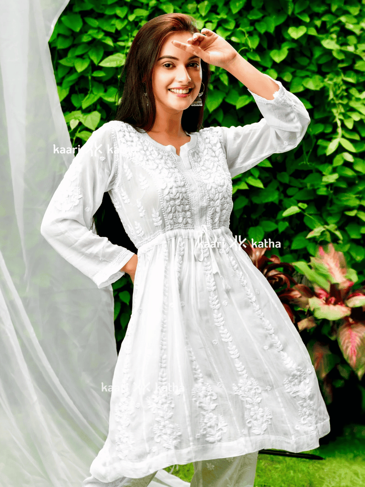 Diva White Viscose Kurta