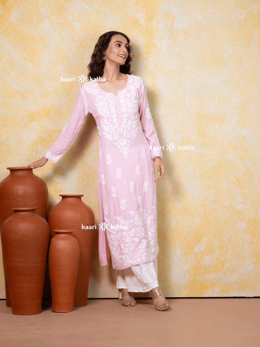 Fiza Baby Pink Modal Kurta
