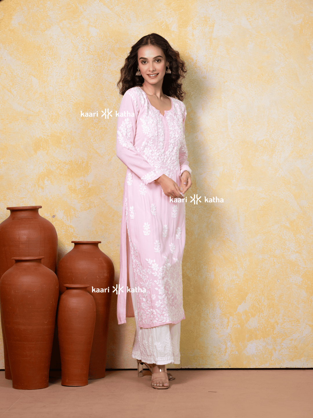 Fiza Baby Pink Modal Kurta