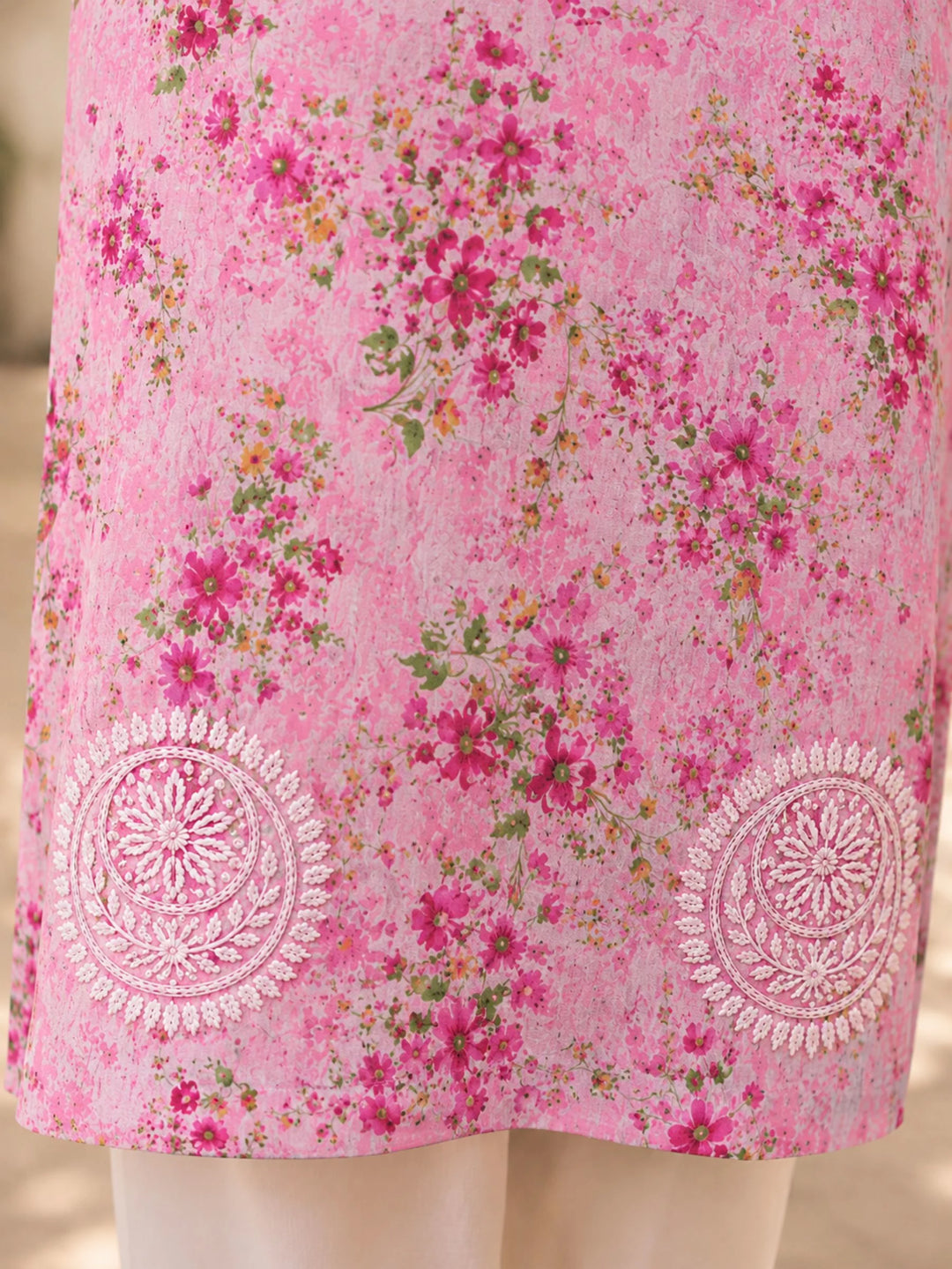 Khushboo Pink Mul Kurta