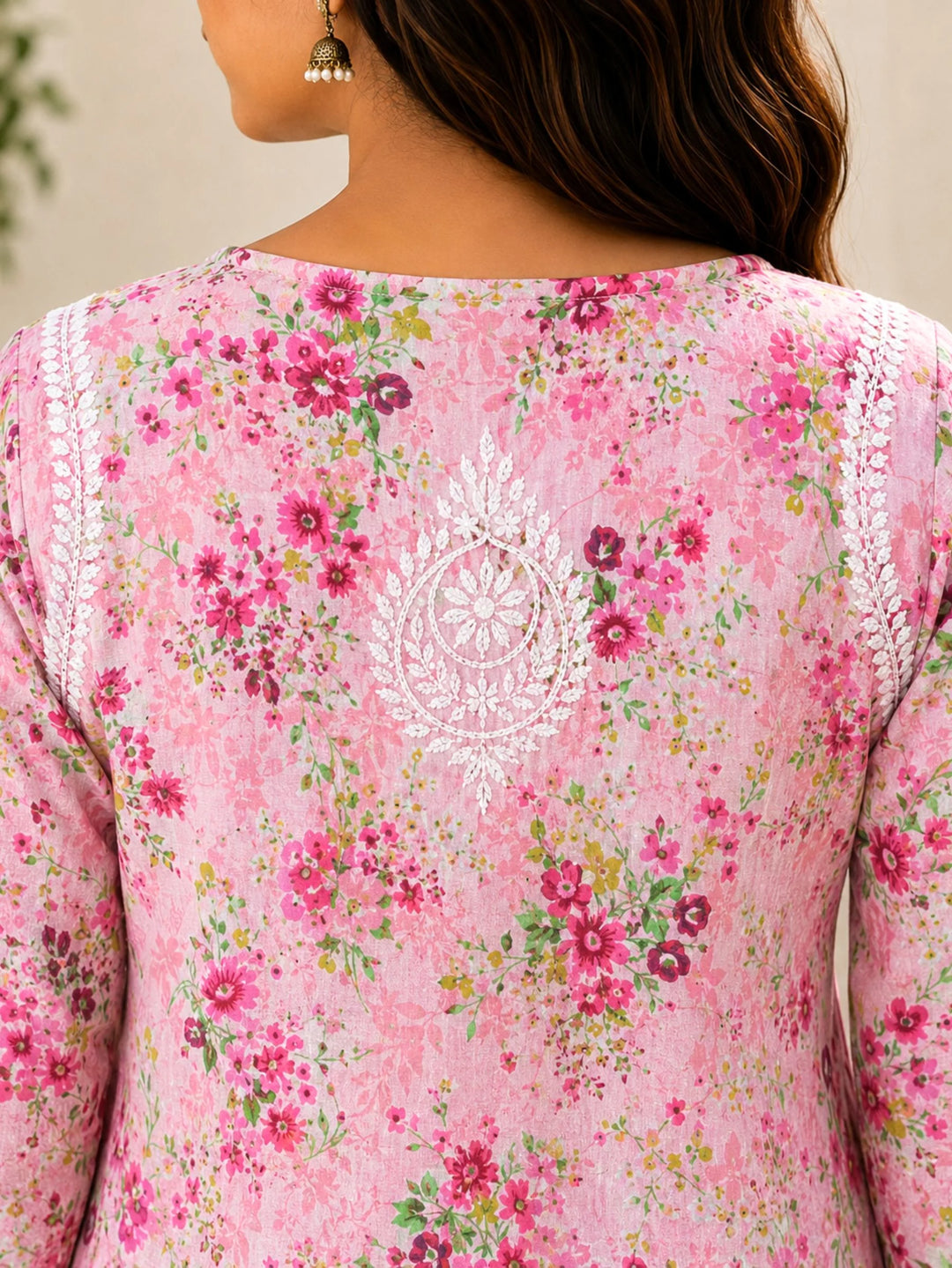 Khushboo Pink Mul Kurta