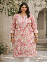 Nisha Pink Mul Kurta