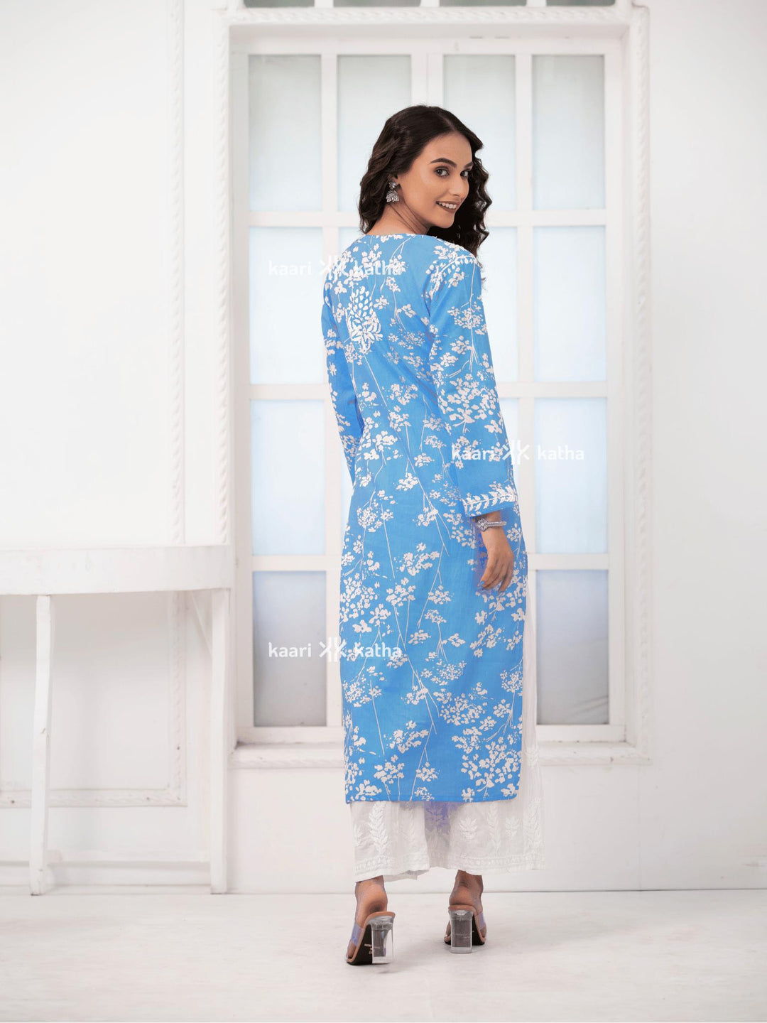 Breezy Dark Blue Mul Kurta