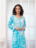 Breezy Aqua Blue Mul Kurta