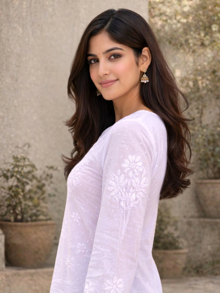 Preeti Lavender Cotton Kurti