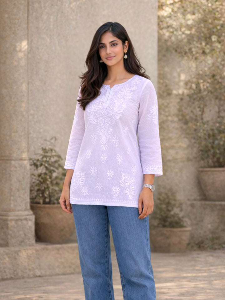 Preeti Lavender Cotton Kurti
