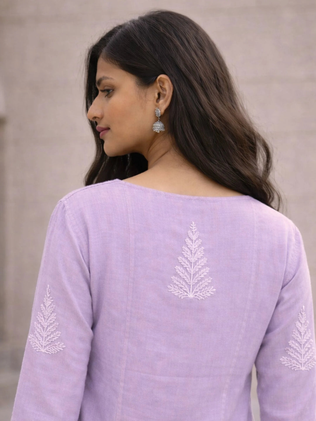 Soha Lavender Muslin Kurti