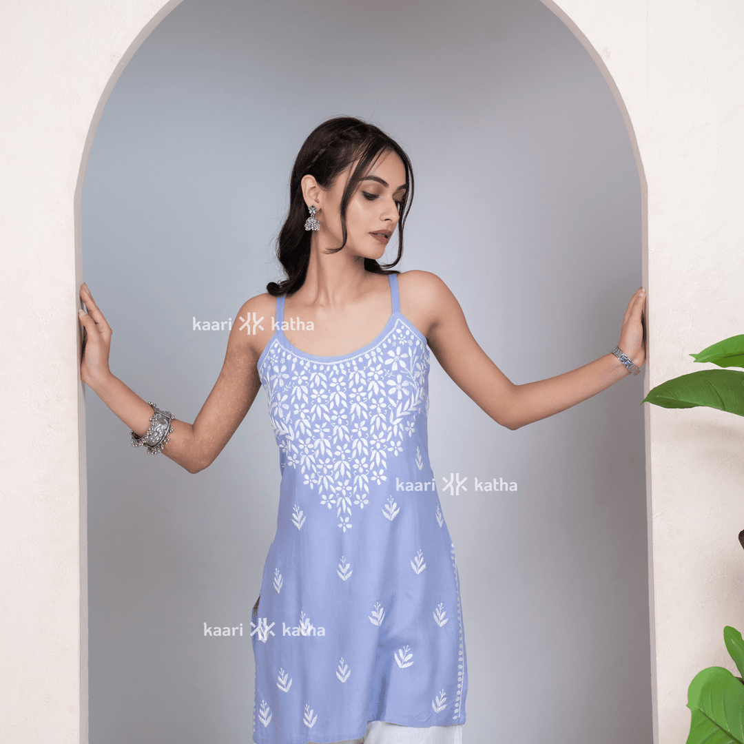 Geet Lavender Rayon Kurti