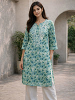 Chahat Green Mul Kurta