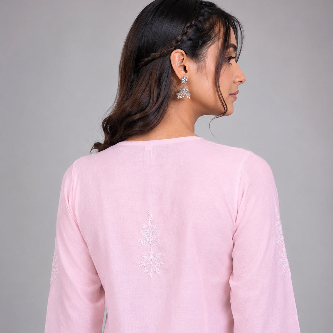 Meera Pink Muslin Kurta