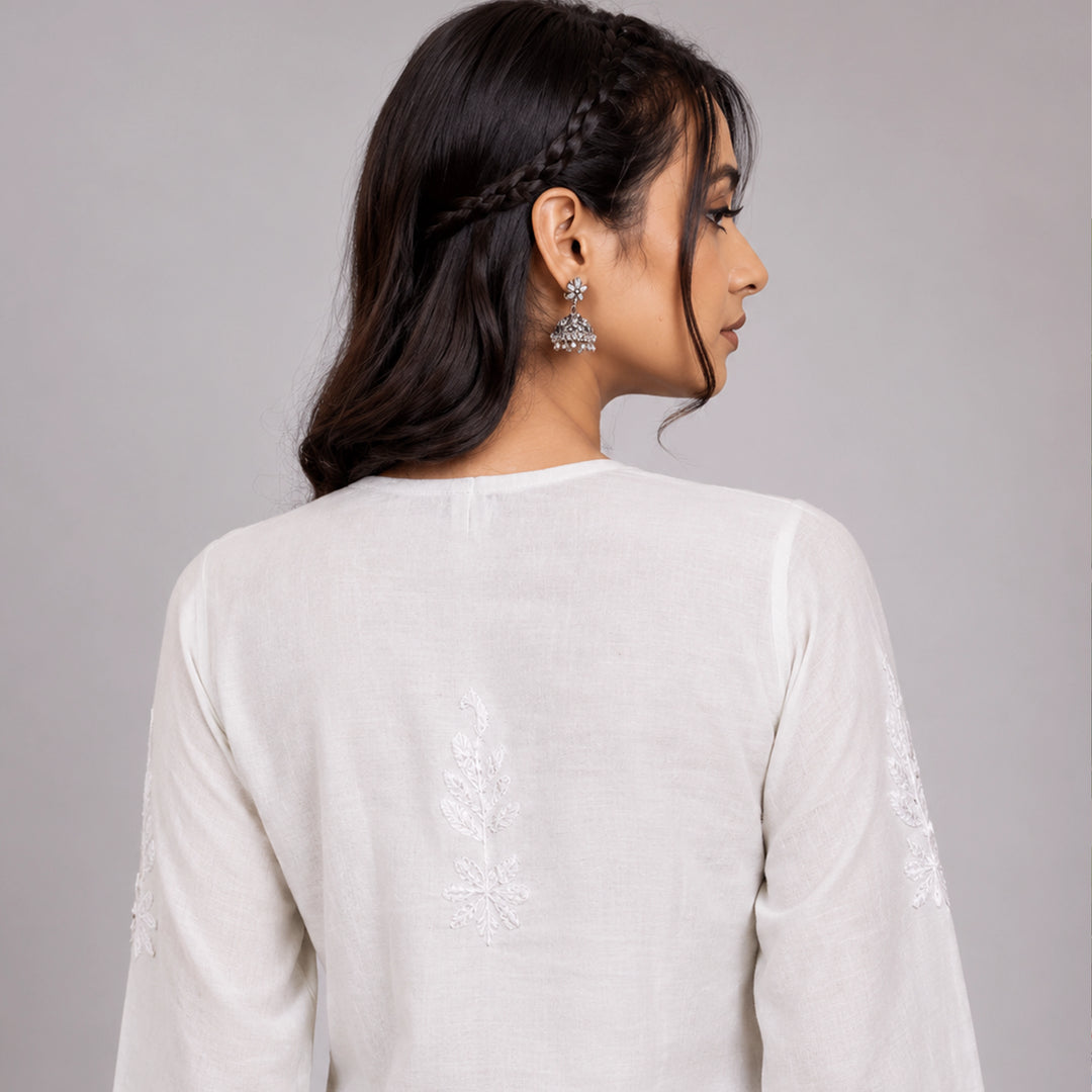 Meera White Muslin Kurta