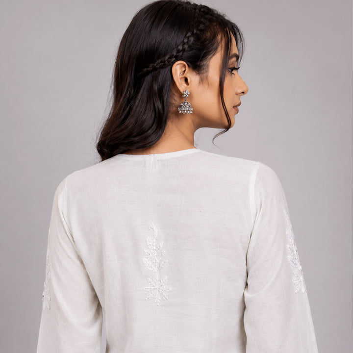 Meera White Muslin Kurta