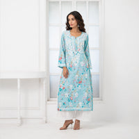 Mehek Sky Blue Mul Kurta