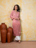 Monochrome Pink Dobby Kurta