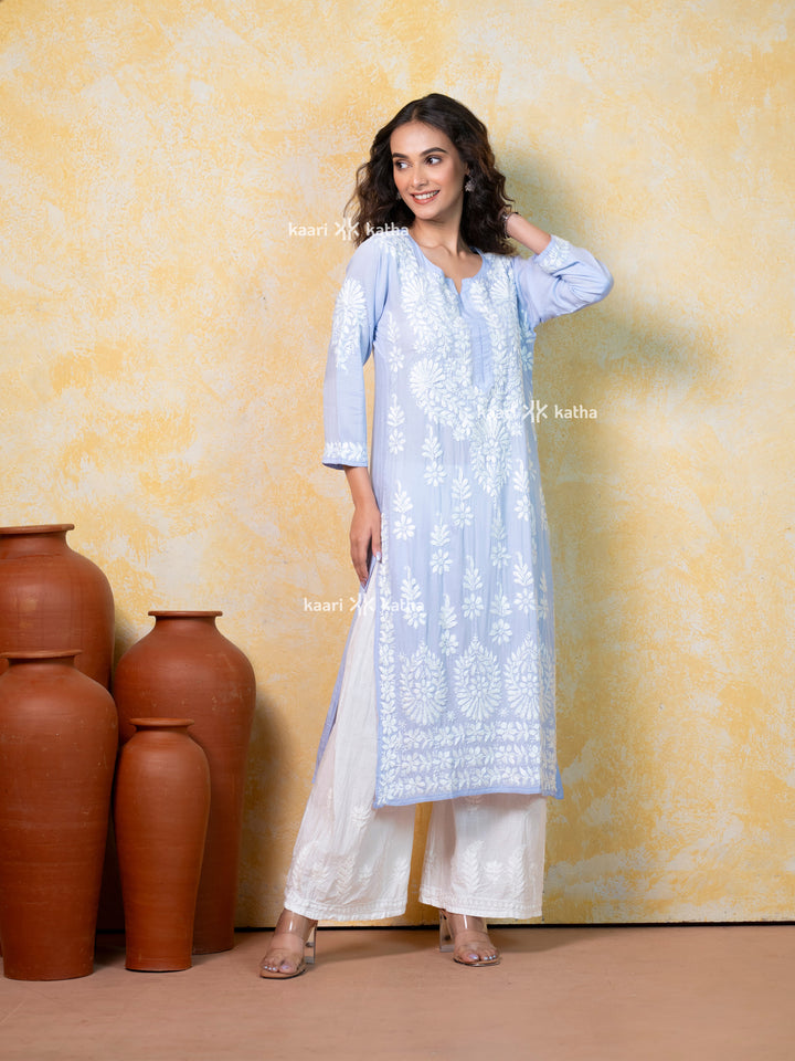 The OG Lavender Blue Modal Kurta