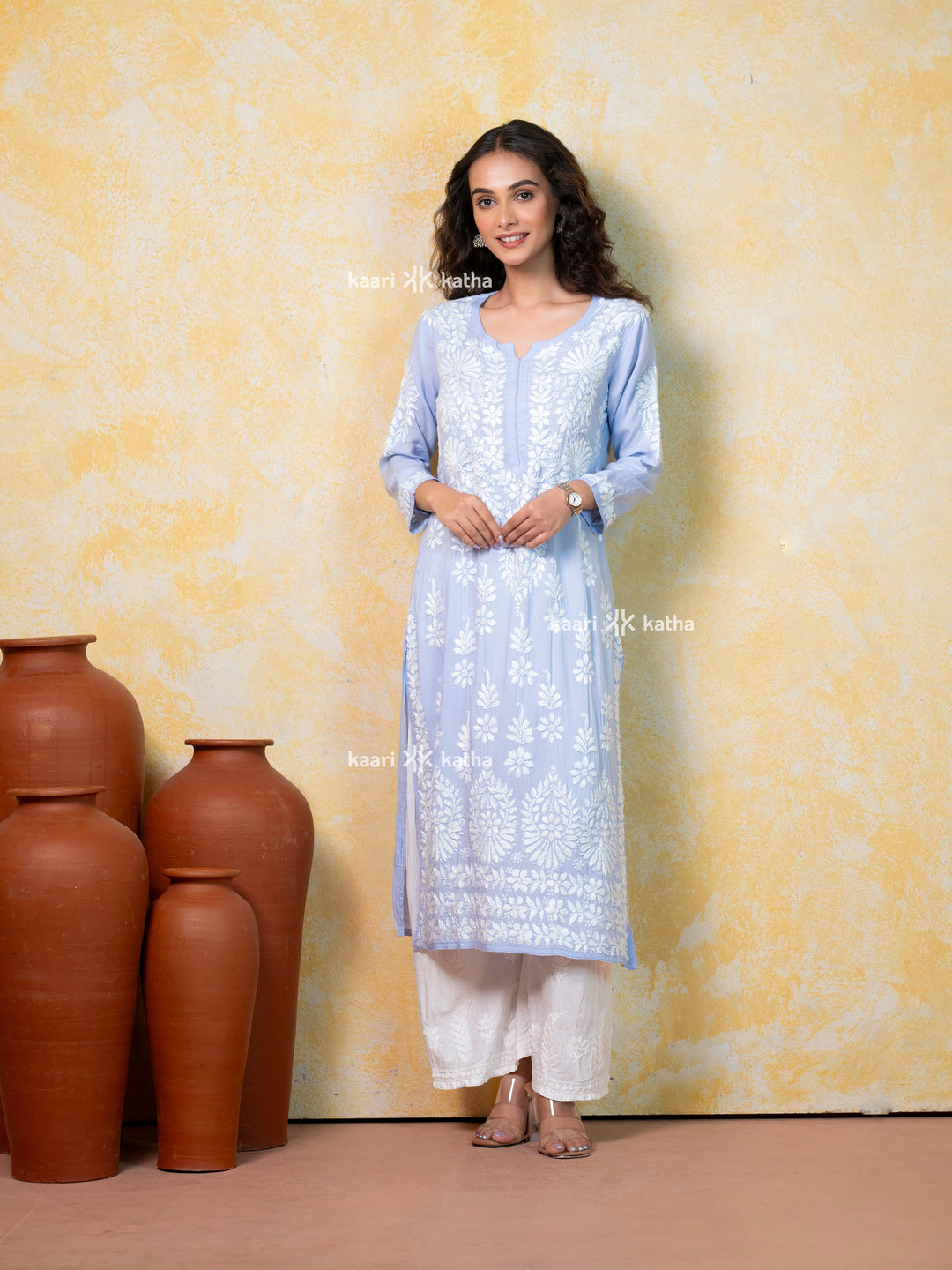 The OG Lavender Blue Modal Kurta